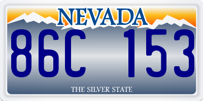 NV license plate 86C153