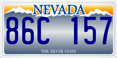 NV license plate 86C157