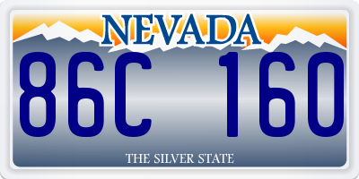 NV license plate 86C160