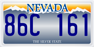 NV license plate 86C161