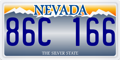 NV license plate 86C166