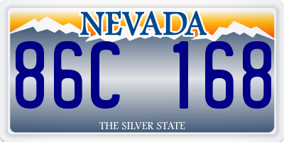 NV license plate 86C168