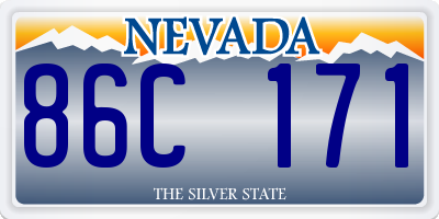 NV license plate 86C171