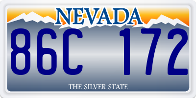 NV license plate 86C172