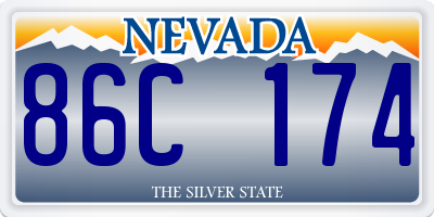 NV license plate 86C174