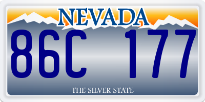 NV license plate 86C177
