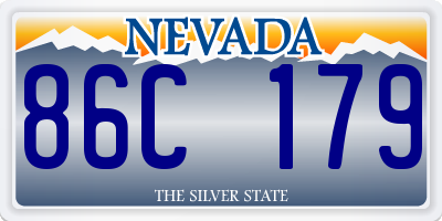 NV license plate 86C179