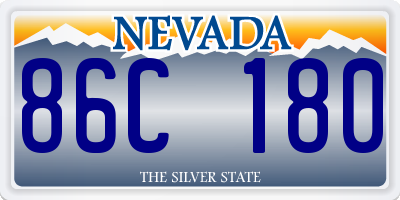NV license plate 86C180