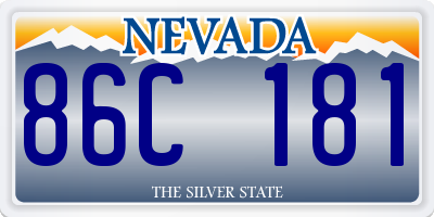NV license plate 86C181