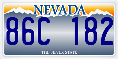 NV license plate 86C182