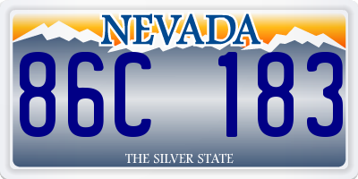 NV license plate 86C183