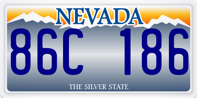 NV license plate 86C186