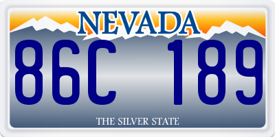 NV license plate 86C189