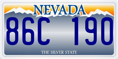NV license plate 86C190