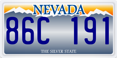NV license plate 86C191