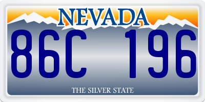 NV license plate 86C196