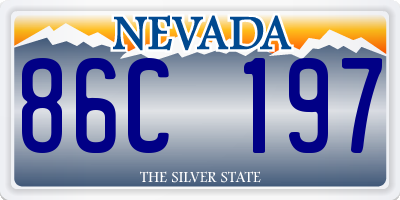 NV license plate 86C197