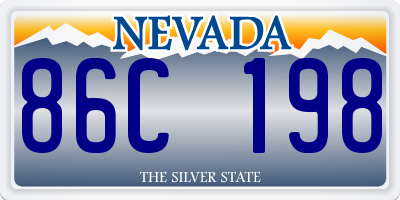 NV license plate 86C198