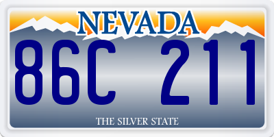 NV license plate 86C211