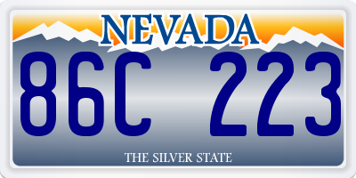 NV license plate 86C223