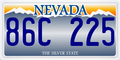 NV license plate 86C225