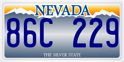 NV license plate 86C229