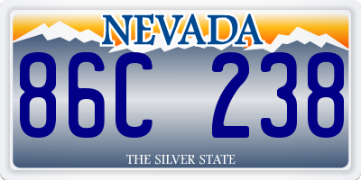 NV license plate 86C238