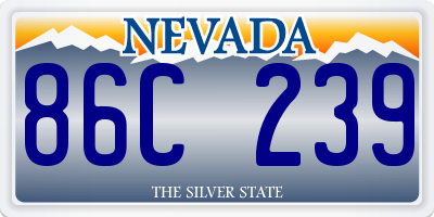 NV license plate 86C239