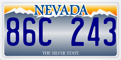 NV license plate 86C243