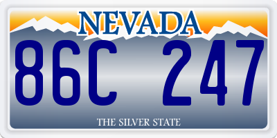 NV license plate 86C247