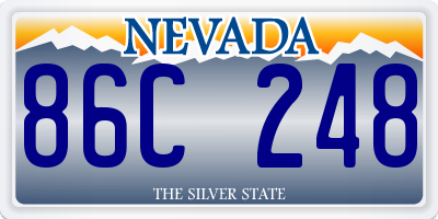 NV license plate 86C248
