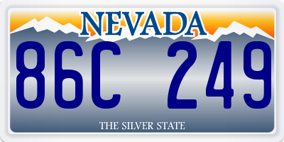 NV license plate 86C249