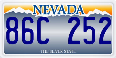 NV license plate 86C252