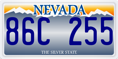 NV license plate 86C255