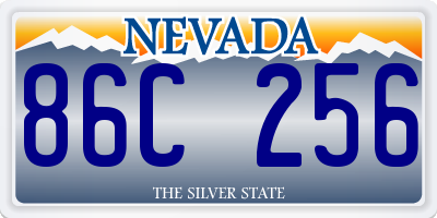 NV license plate 86C256