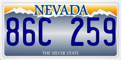 NV license plate 86C259