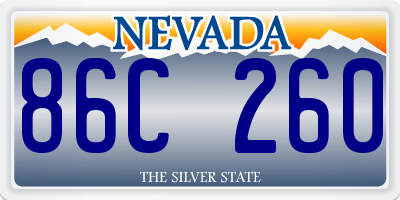 NV license plate 86C260