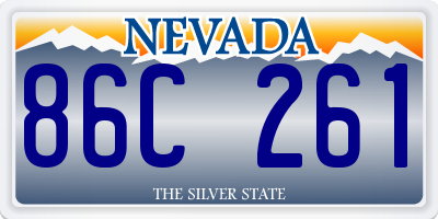 NV license plate 86C261