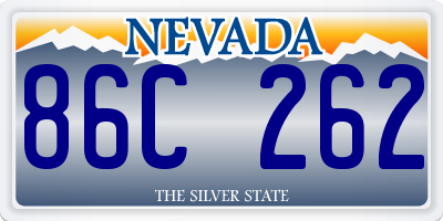 NV license plate 86C262