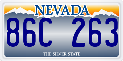 NV license plate 86C263