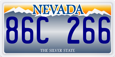 NV license plate 86C266