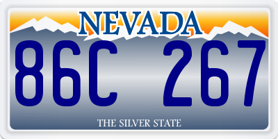 NV license plate 86C267