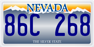 NV license plate 86C268