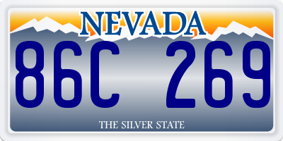 NV license plate 86C269