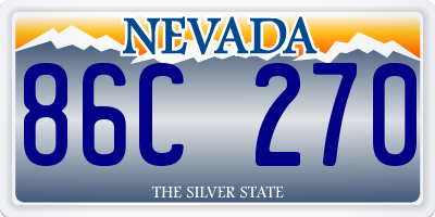 NV license plate 86C270