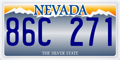 NV license plate 86C271