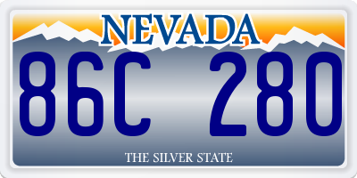 NV license plate 86C280