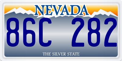 NV license plate 86C282