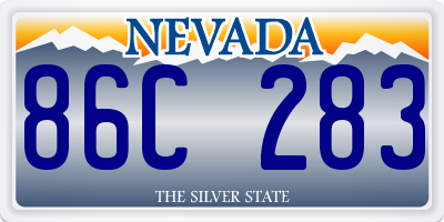 NV license plate 86C283