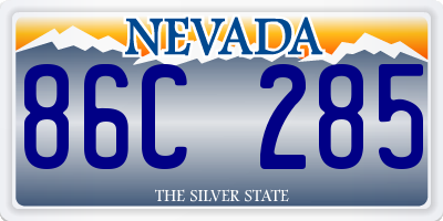 NV license plate 86C285